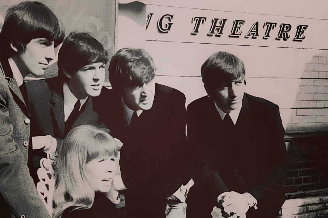 The Beatles photographed at Twickenham Film Studios in the 1960s, where they filmed A Hard Day's Night and Help!